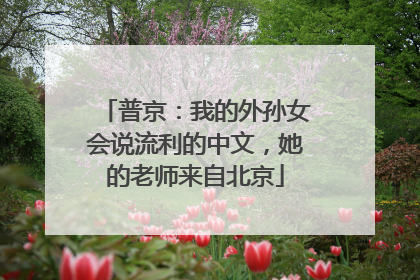 普京：我的外孙女会说流利的中文，她的老师来自北京